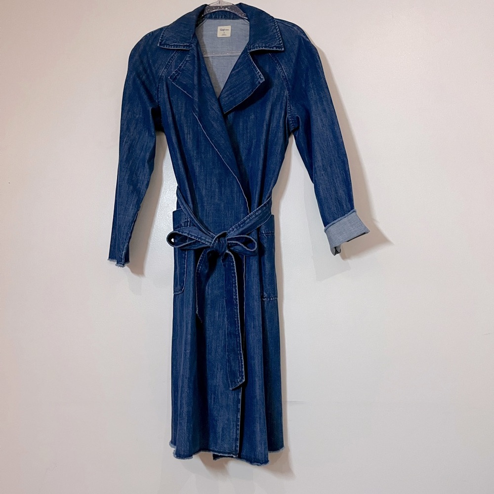 NWOT Gap denim trench coat